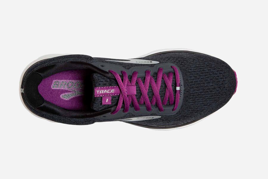 Brooks Trace Road Running Shoes Womens Black/Purple 134560-JTG